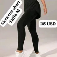 Licras originales largas de mujer con shorts, ideal para gimnasio, correr, ejercicios en centro Habana - Img 58171814