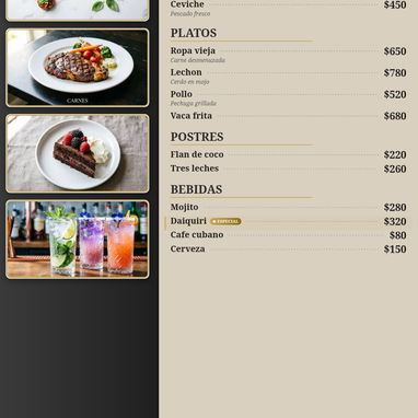 Diseño Profesional de Menús y Cartas para Restaurantes y Paladares 🍽️ - 3/3
