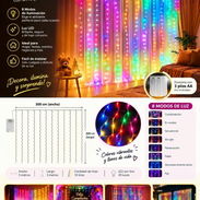 Guirnaldas de luces en forma de cortinas 3x3 metros llevan 3 pilas doble A no incluidas 12 USD - Img 58445623