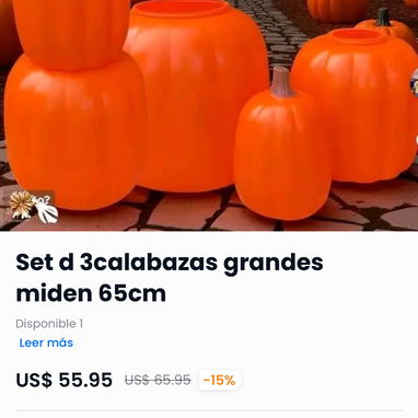 Set de Torre de Calabazas 65cm alto (REBAJADO)Hallowen Decoración - 2/2