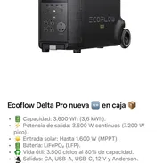 ⚡ Ecoflow Delta Pro – Nueva en caja Capacidad de 3.600 Wh y potencia de 3.600 W continuos (7.200 W pico). 🔋 Batería L - Img 57557186