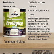 Pintura Esmalte al Agua Ecológico E01 Color Blanco - Img 55352239