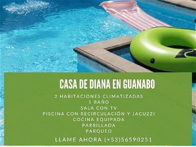 ⭐ Renta casa de 2 habitaciones climatizadas, piscina, jacuzzi, terraza, cocina, barbecue, parqueo en Guanabo - Img 65491521