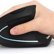 Mouse óptico, ergonómico, vertical e inalámbrico 2.4G, modelos 800/1200/1600 ppp, con 5 botones y en color negro - Img 46769829