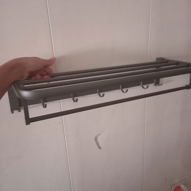 Toallero de Pared Gris Oscuro - 4/4