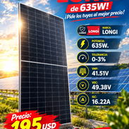 ☀️ PANEL ☀️ SOLAR LONGI 635W. TENEMOS MENSAJERÍA CON FACTURA Y GARANTÍA. 📲 54833699 - Img 57769791