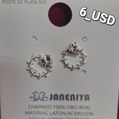 Finos Aretes plateados _Oro Laminado y Cadenas Pandora. - Img 120513752
