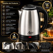 HERVIDOR DE AGUA ELECTRICO 2L Alízz, NUEVO EN SU CAJA CON ENTREGA DE FACTURA Y GARANTÍA. VARIEDAD DE ELECTRODOMÉSTICOS - Img 58056145