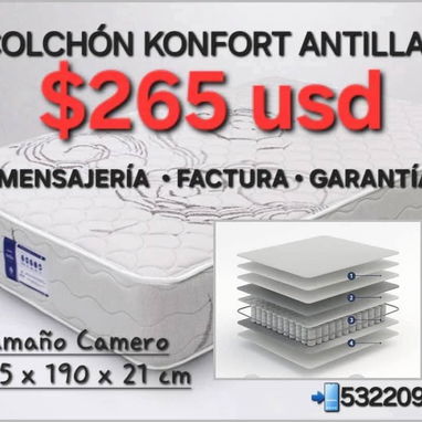🛌 Colchones Konfort Antillas‼️Personal y Camero ‼️53220916 - Img 122944674
