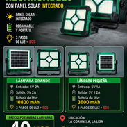 Lámparas Recargables Tienen Panel Solar Integrado Soy de La Coronela La Lisa Vendo 2 Por 40 Usd - Img 56720722
