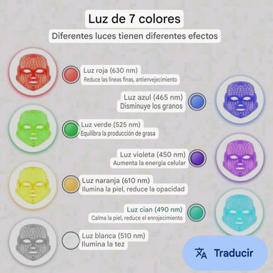Máscara facial 7 colores led - 4/4