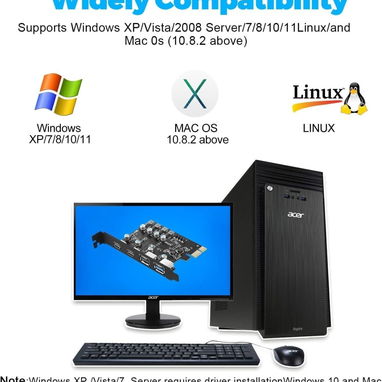 🔌 Tarjeta de Expansión USB PCI-E UP4210 🌐 - Img 126074297
