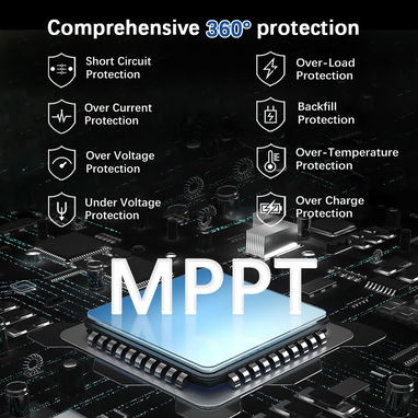 Inversor Solar Híbrido Y&H 4000W 24V a 110V Onda Pura con MPPT 140A – Pantalla Táctil y Funcionamiento Sin Batería - 4/8