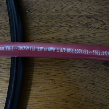 Parejas de cables para la bateria del inversor 60cm , rojo y negro 2AWG - 2/3