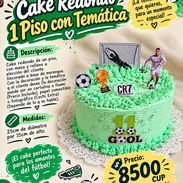 Cake Redondo Temático 1piso 25x15cm [Delicia Tropical Playa] - Img 58178244