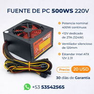 FUENTE DE PC 500WS 220V. Factura + Garantía - Img 55961109