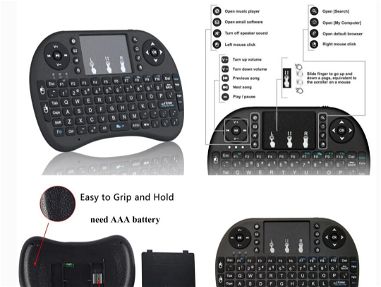 Miniteclado inalámbrico con touchpad para teléfonos, laptop, smartv - Img main-image-46133010