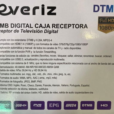 CAJITA DIGITAL EVERIZ 1080p FULL HD – DTMB – CUBA, ENTREGA DE FACTURA, VARIEDAD DE TELEVISORES, CAJAS DECODIFICADORAS - Img 124761518