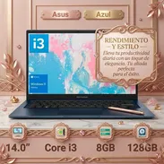 Laptop ASUS VivoBook 14.0'' Intel Core i3-1315U 8GB RAM 128GB SSD Almacenamiento (Modelo: X1404V) - Azul ( Nuevo )  💻 A - Img 57698998