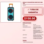 BOCINA 8'' CON MICRÓFONO 6000W P.M.P.O NDR-1095 . - Img 57880779