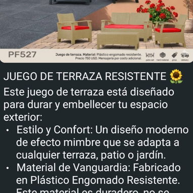 Juego de muebles y de comedor para exteriores - Img 122726897