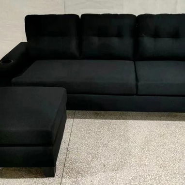 🚧 SOFÁ 🛋️ COLOR BLACK Y BROWN 🚧 - Img 122132133