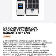 KIT SOLARES COMPLETOS ( 5KW Y 10KW) CON MONTAJE Y TRANSPORTE Y SIN.... - Img 55762761