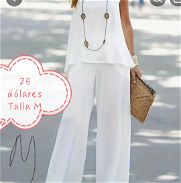 Finísimo Conjunto de pantalón y blusa de color blanco - Img 45324968