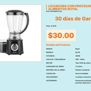 Royal RL315 Licuadora con Procesador Incluido, Licuadora Procesador Royal 4 Velocidades Motor Cobre VPT#-0483 - Img 55672189