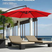 Sombrillas para playa terrazas jardín 150 usd rojas y verdes - Img 56111445