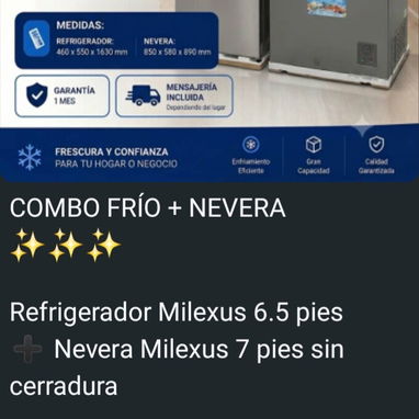 Combos Refrigerador + Nevera - Img 123649983