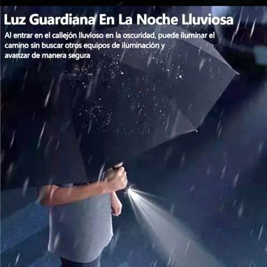 Paraguas Sombrilla Automático Resistente Y Reflectantes Led - 5/6