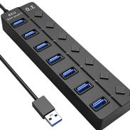 Regleta USB 3.0 de 7 puertos con alimentación independiente opcional de 10w transformador incluído - Img 55749682