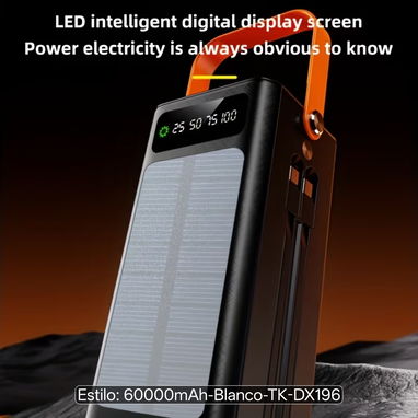 Power Bank Solar, 222wh / 60,000 mah con carga rápida de 22,5W - Img 126881059
