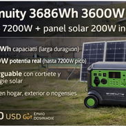 Planta portátil Enginuity 🔋 3686Wh 3600W + panel solar 200W – respaldo total – $1880 mensajería incluida - Img 54582433