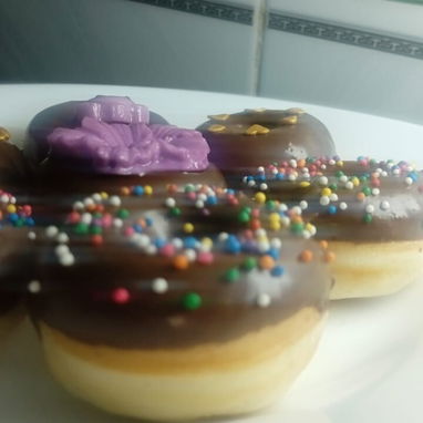 Docena d Mini donitas cubiertas d chocolate - 4/7