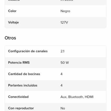 Barra de Sonido nueva en su caja. Super Oferta - 6/8