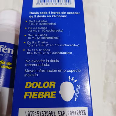 Acetaminofen en suspensión para niños saborizado 120ml - Img 113213117