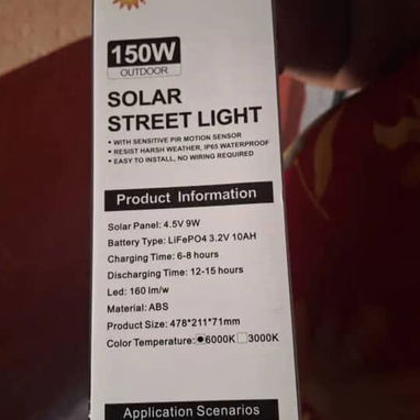 Lampara LED Solar de Alta Intensidad con panel - 4/4