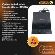 Cocina de Inducción Simple 1200W/110V MILEXUS - Img 55633133