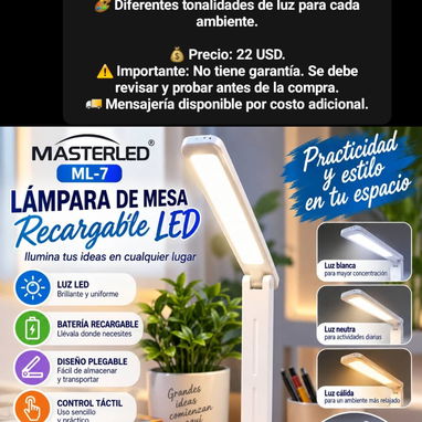 Bombillos y lámparas recargables (algunos con panel solar) varios modelos - 2/10