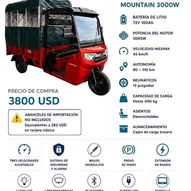 ✴️Tricimoto Electrica Mountain 3000w✴️ - Img 124209926