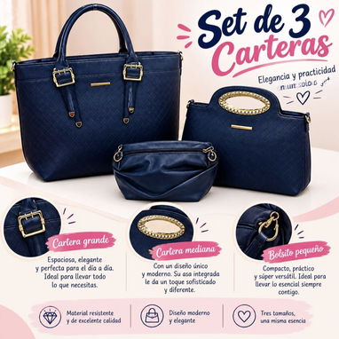 Cartera un set de 3 - 2/2