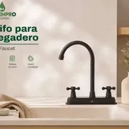 Grifo fregadero doble cuello cisne negro GP 1013 (cv) - Img 55917769