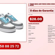 TENIS NIKE AIR FORCE GRIS CON BLANCO Y AZUL VPT#-0240 - Img 56829988