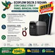 Combo de energía. ECOFLOW DELTA 3 1024WH CON CABLE XT60I Y PANEL SOLAR BIFACIAL 510W - Img 57339749