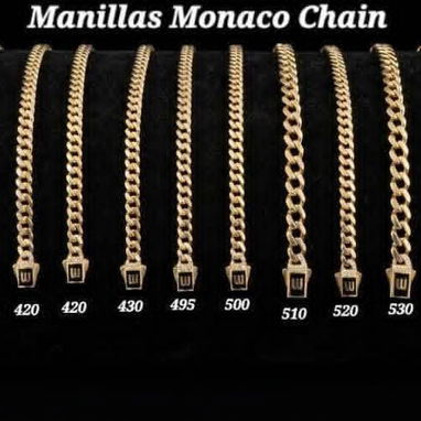 Cadenas y manillas monaco de oro 10k original - 5/5