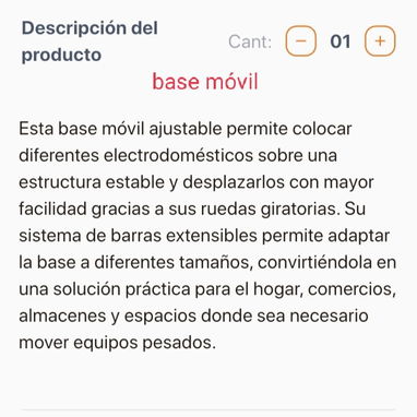 Base móvil ajustable refrigeradores y lavadoras - 2/3