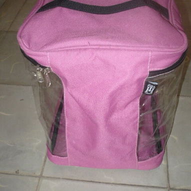 Neceser grande rosado y transparente con zipper. Bolsa o estuche para llevar y guardar todo lo necesario - Img 119927376