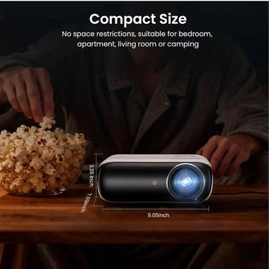 Proyector portátil HAPPRUN Full HD 1080P con Bluetooth y altavoces integrados 🌐 - Img 127581197